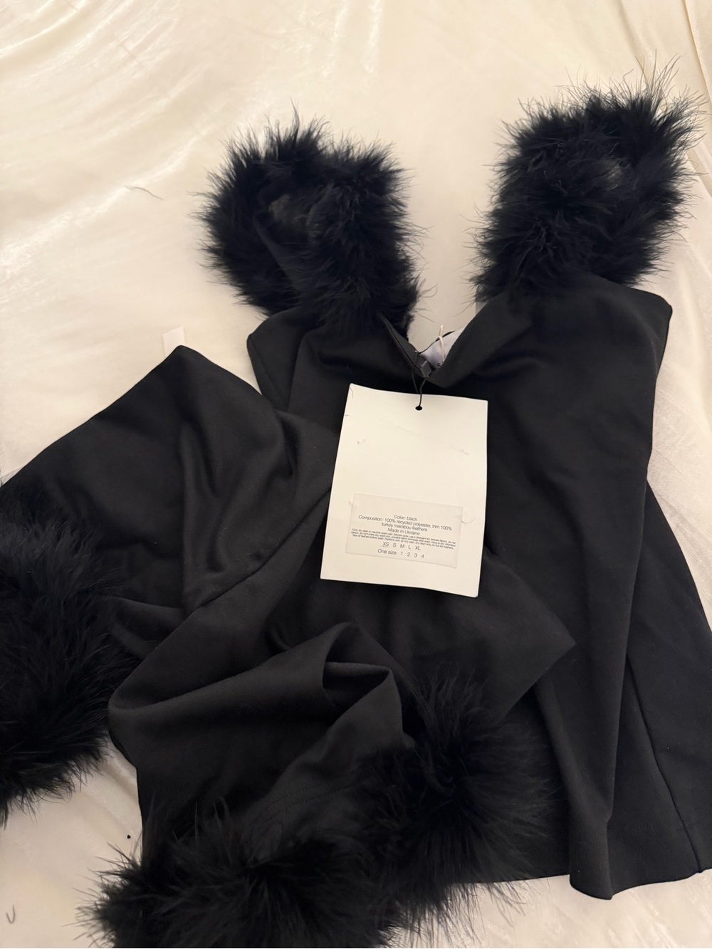 Sleeper Black Marabou-Trim Sleepwear Set
